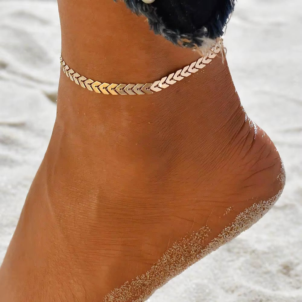 Charming Vintage Turtle Anklets for Women - Perfect Summer Beach Accessory with Adjustable Wax Rope Chain